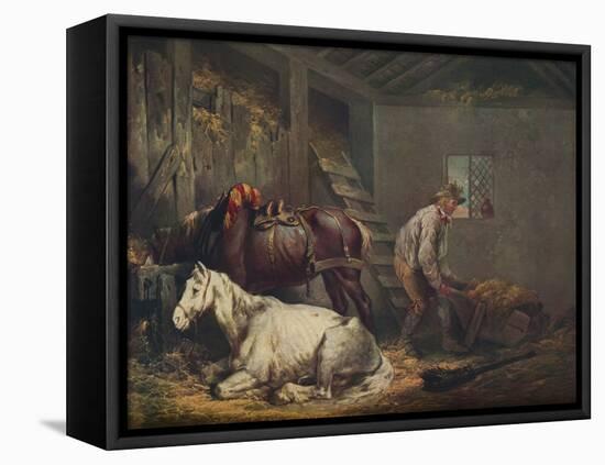 'Horses in a Stable', 1791-George Morland-Framed Premier Image Canvas