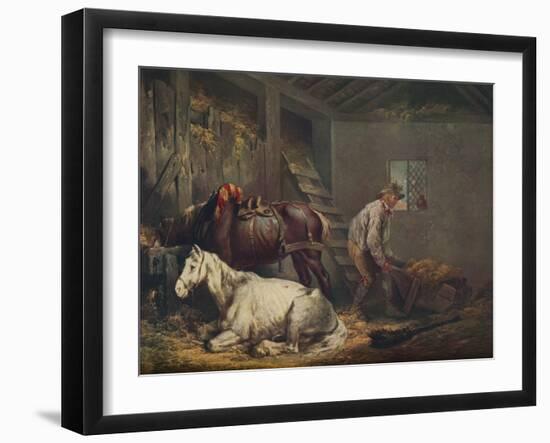 'Horses in a Stable', 1791-George Morland-Framed Giclee Print