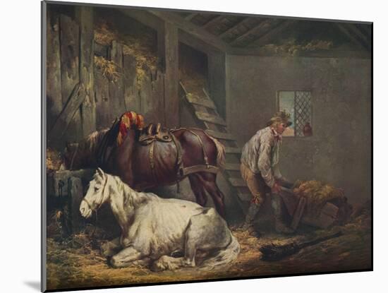 'Horses in a Stable', 1791-George Morland-Mounted Giclee Print