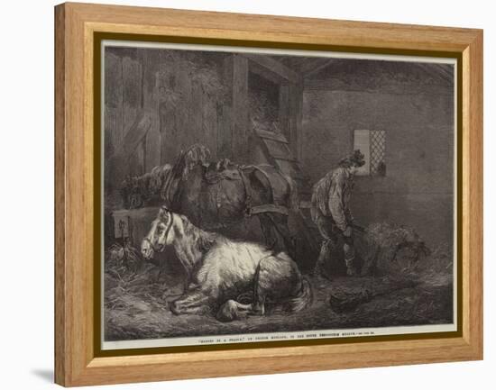 Horses in a Stable-George Morland-Framed Premier Image Canvas