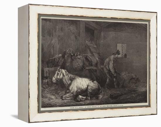 Horses in a Stable-George Morland-Framed Premier Image Canvas