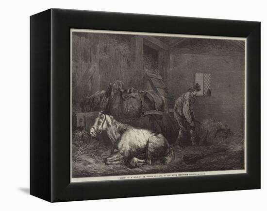 Horses in a Stable-George Morland-Framed Premier Image Canvas