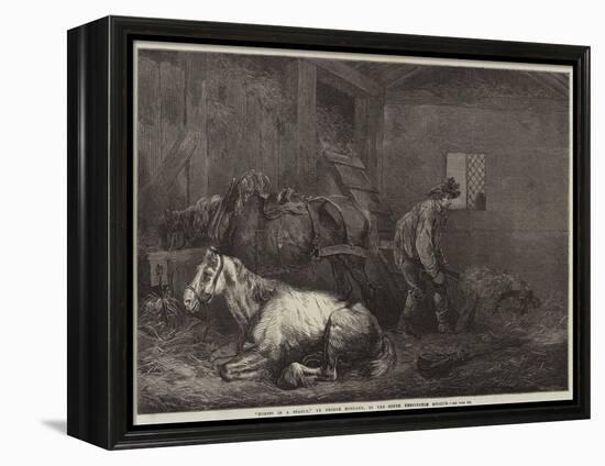 Horses in a Stable-George Morland-Framed Premier Image Canvas