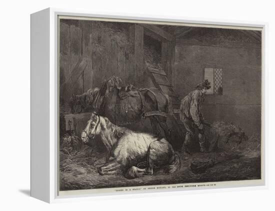 Horses in a Stable-George Morland-Framed Premier Image Canvas