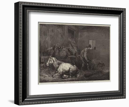 Horses in a Stable-George Morland-Framed Giclee Print