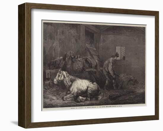 Horses in a Stable-George Morland-Framed Giclee Print
