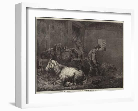 Horses in a Stable-George Morland-Framed Giclee Print