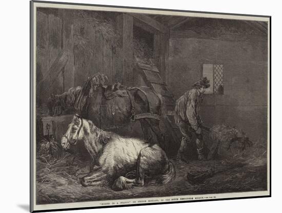 Horses in a Stable-George Morland-Mounted Giclee Print