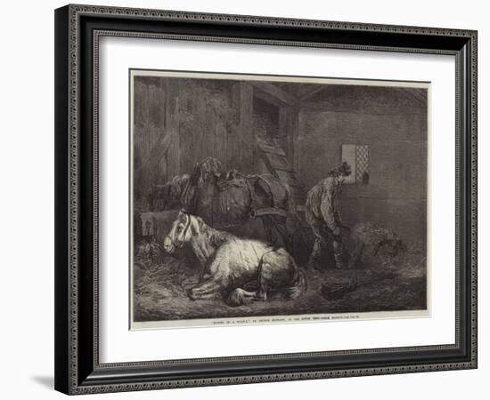 Horses in a Stable-George Morland-Framed Giclee Print