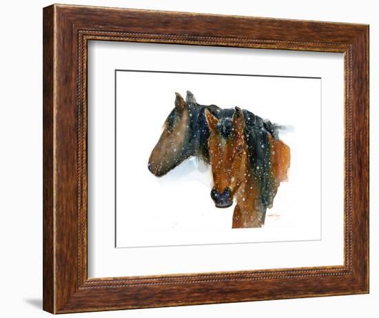 Horses in Winter, 2015-John Keeling-Framed Giclee Print