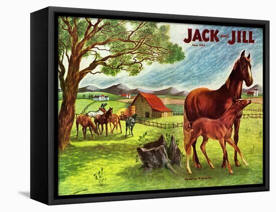 Horses - Jack and Jill, June 1946-Virginia Mann-Framed Premier Image Canvas