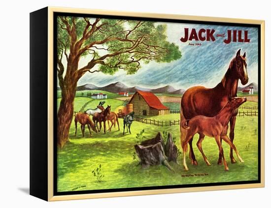 Horses - Jack and Jill, June 1946-Virginia Mann-Framed Premier Image Canvas