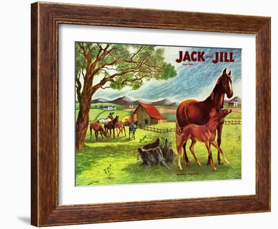 Horses - Jack and Jill, June 1946-Virginia Mann-Framed Giclee Print