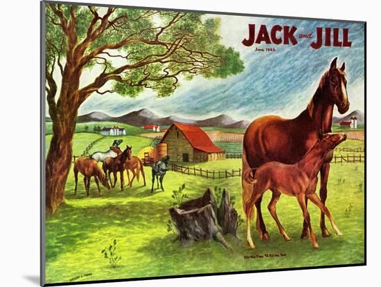Horses - Jack and Jill, June 1946-Virginia Mann-Mounted Giclee Print