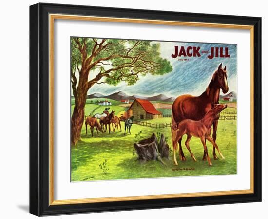 Horses - Jack and Jill, June 1946-Virginia Mann-Framed Giclee Print