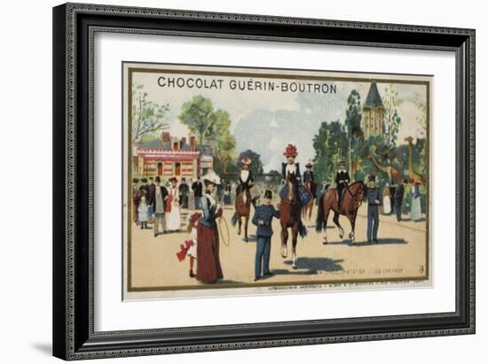 Horses, Jardin D'Acclimation, Paris-null-Framed Giclee Print