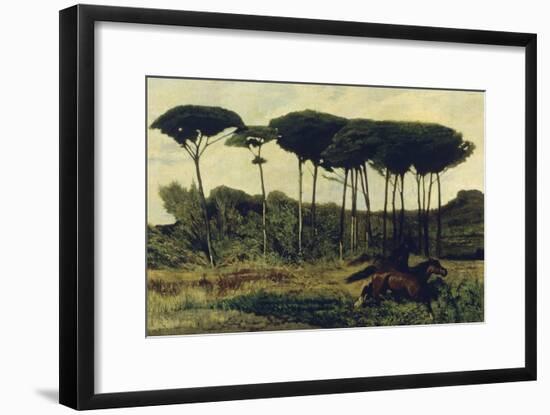 Horses on a Mound, 1867-Giovanni Fattori-Framed Giclee Print