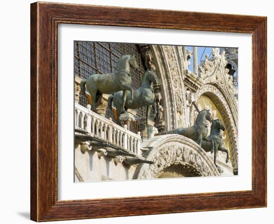 Horses on St. Marks, Venice, Veneto, Italy-James Emmerson-Framed Photographic Print