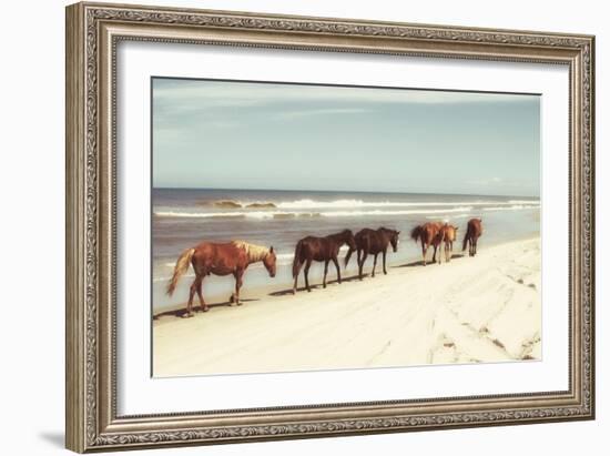 Horses on the Beach-Kathy Mansfield-Framed Photographic Print