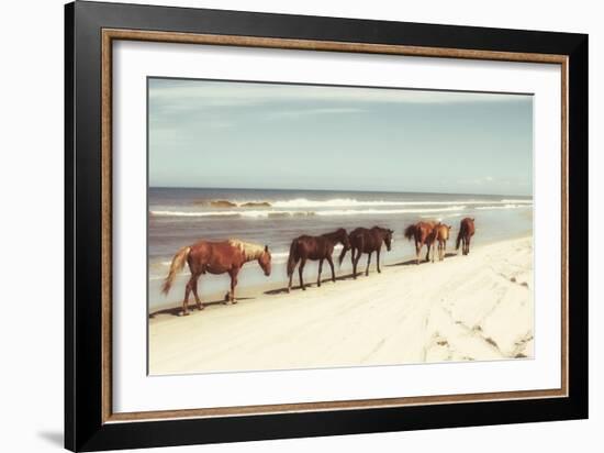 Horses on the Beach-Kathy Mansfield-Framed Photographic Print