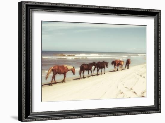 Horses on the Beach-Kathy Mansfield-Framed Photographic Print