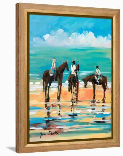 Horses on the Beach-Jane Slivka-Framed Stretched Canvas