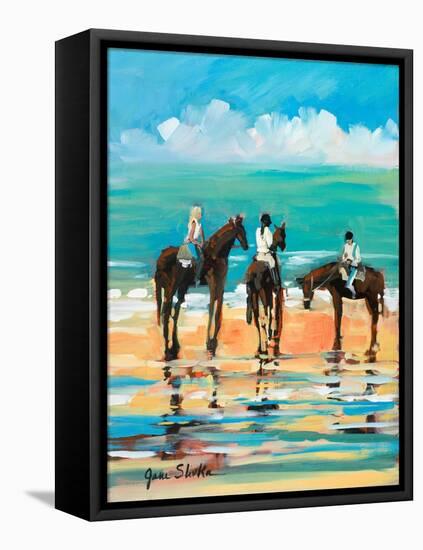 Horses on the Beach-Jane Slivka-Framed Stretched Canvas