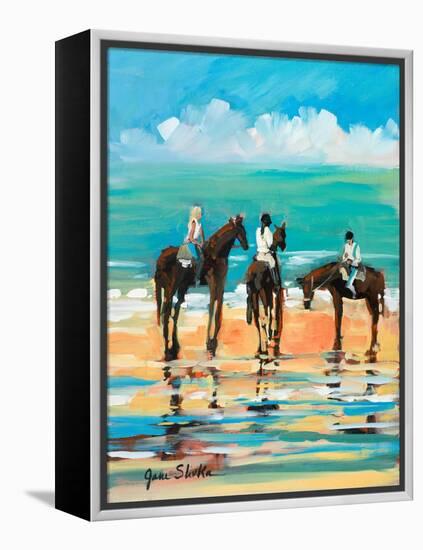 Horses on the Beach-Jane Slivka-Framed Stretched Canvas