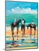 Horses on the Beach-Jane Slivka-Mounted Art Print