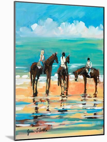 Horses on the Beach-Jane Slivka-Mounted Art Print