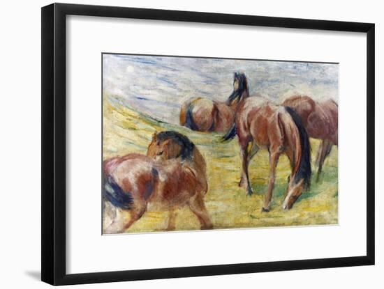 Horses Out to Pasture-Franz Marc-Framed Giclee Print