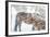 Horses outside during a Snowstorm.-Arctic-Images-Framed Photographic Print