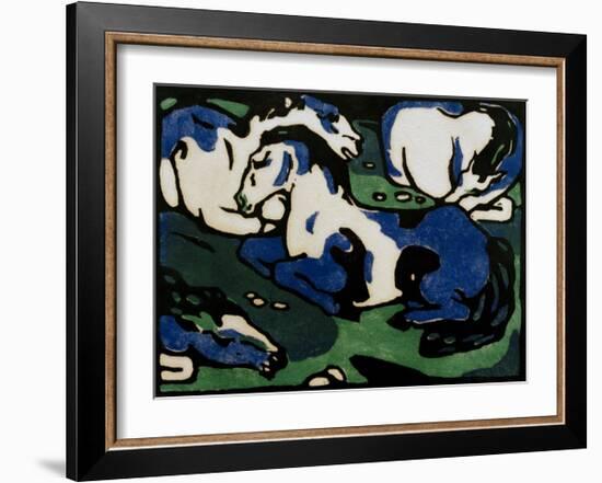 Horses Resting-Franz Marc-Framed Giclee Print