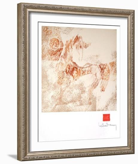 Horses Suite XI-Lebadang-Framed Serigraph