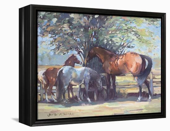 Horses - Summer Flies, 1990-Jennifer Wright-Framed Premier Image Canvas