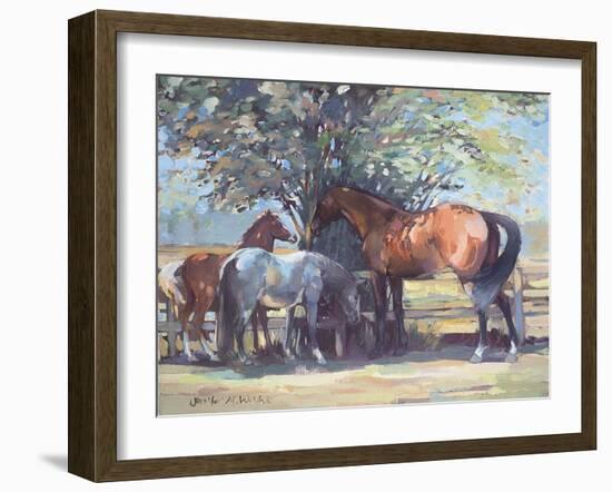 Horses - Summer Flies, 1990-Jennifer Wright-Framed Giclee Print