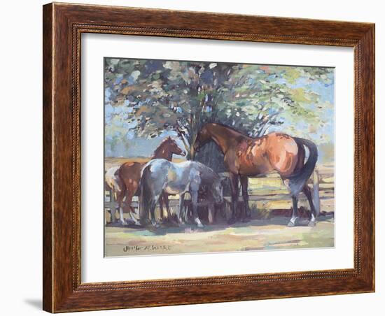 Horses - Summer Flies, 1990-Jennifer Wright-Framed Giclee Print