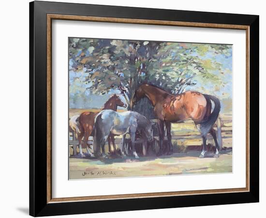 Horses - Summer Flies, 1990-Jennifer Wright-Framed Giclee Print