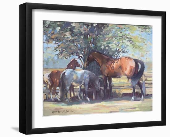 Horses - Summer Flies, 1990-Jennifer Wright-Framed Giclee Print
