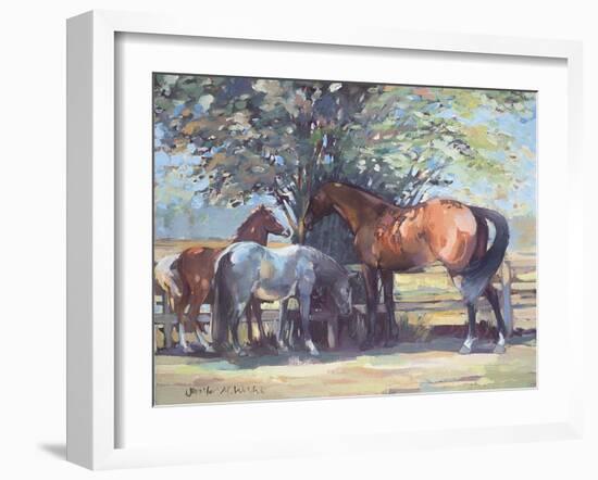 Horses - Summer Flies, 1990-Jennifer Wright-Framed Giclee Print