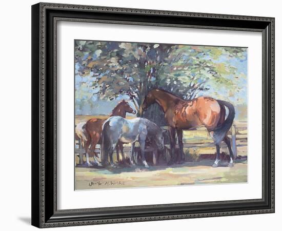 Horses - Summer Flies, 1990-Jennifer Wright-Framed Giclee Print