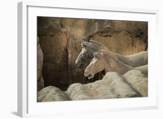 Horses, Terracotta Army, UNESCO World Heritage Site, Xian, Shaanxi, China, Asia-Janette Hill-Framed Photographic Print