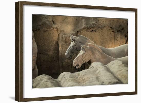 Horses, Terracotta Army, UNESCO World Heritage Site, Xian, Shaanxi, China, Asia-Janette Hill-Framed Photographic Print