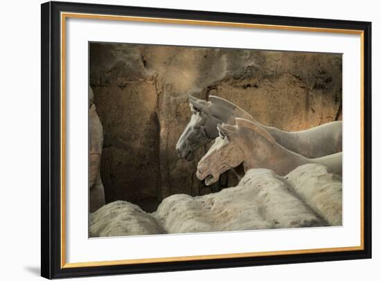Horses, Terracotta Army, UNESCO World Heritage Site, Xian, Shaanxi, China, Asia-Janette Hill-Framed Photographic Print