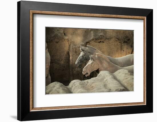 Horses, Terracotta Army, UNESCO World Heritage Site, Xian, Shaanxi, China, Asia-Janette Hill-Framed Photographic Print