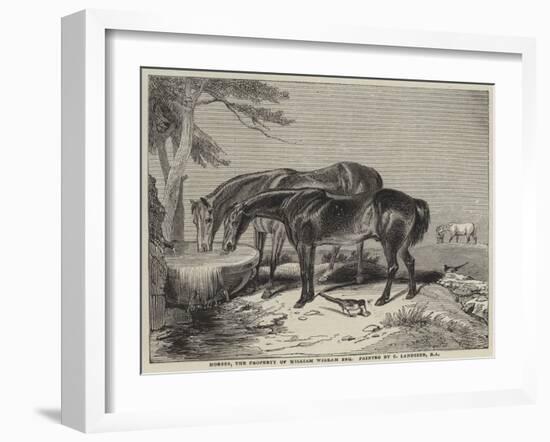 Horses, the Property of William Wigram, Esquire-Charles Landseer-Framed Giclee Print