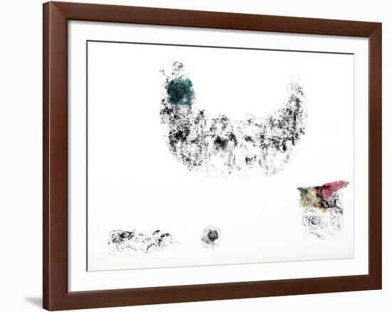 Horses - Variation 1 (Blue, Beige and Pink)-Lebadang-Framed Collectable Print