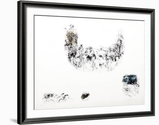 Horses - Variation 10 (Beige and Blue)-Lebadang-Framed Collectable Print