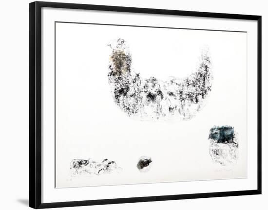 Horses - Variation 10 (Beige and Blue)-Lebadang-Framed Collectable Print