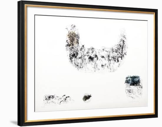 Horses - Variation 10 (Beige and Blue)-Lebadang-Framed Collectable Print